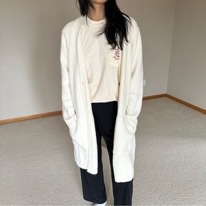 New J. Jill Long White Cozy Cardigan
